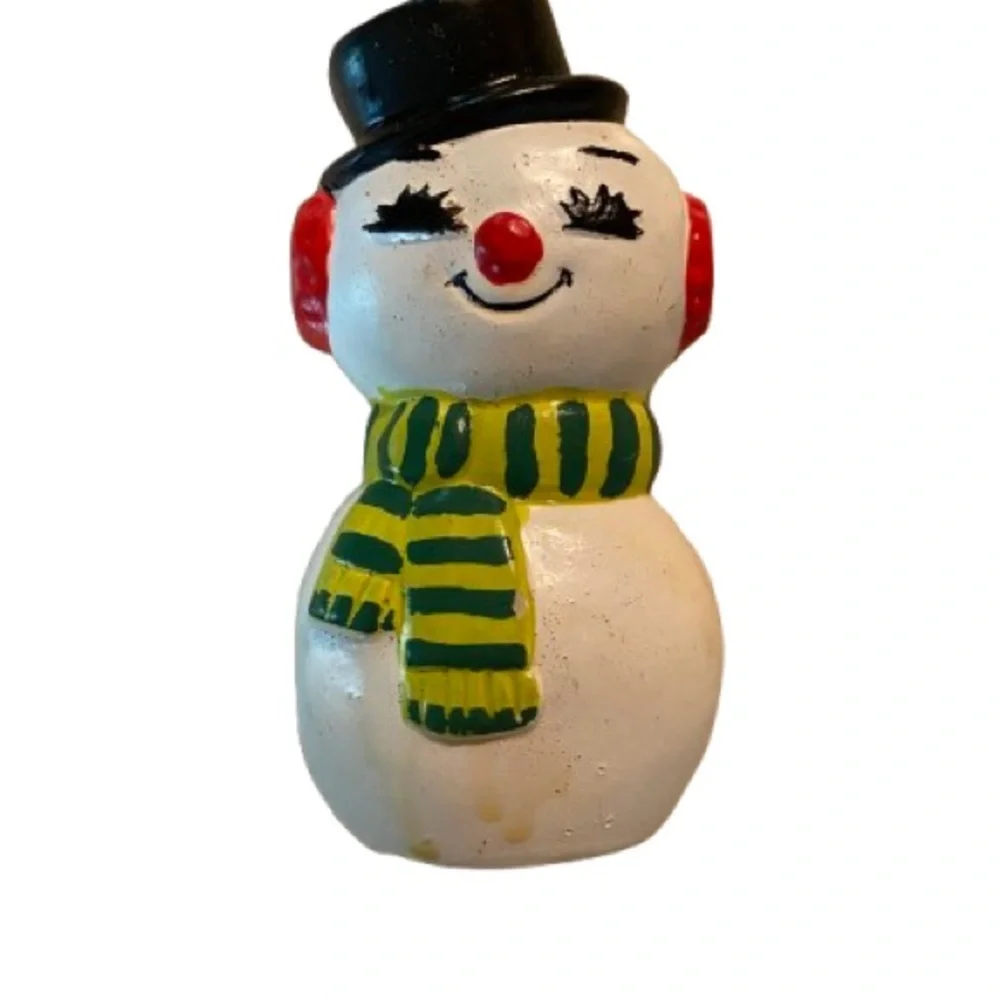 Vintage Figurines Ornaments 4” Japan Angel Snowman Santa Kitschy Christmas